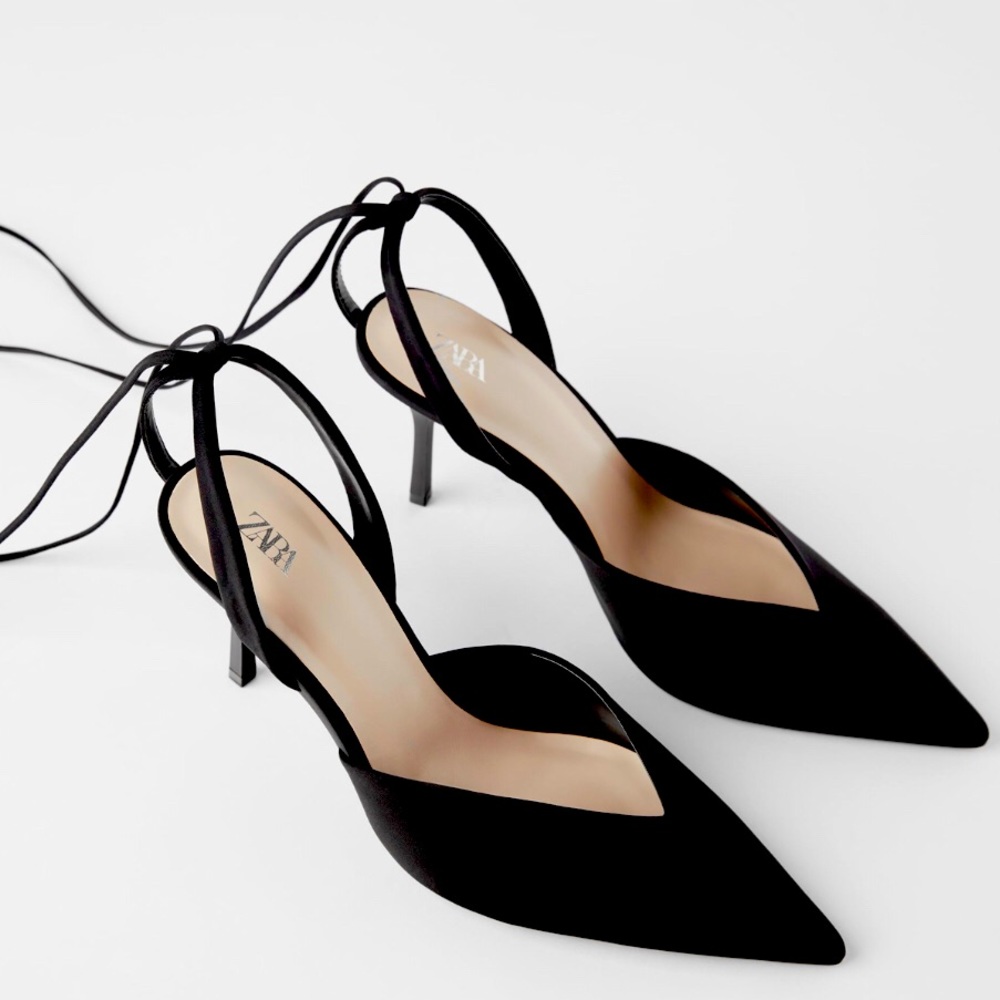 Zara black heeled shoes size 37